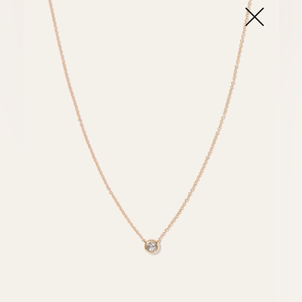 Quince 14K Gold Diamond Bezel Necklace